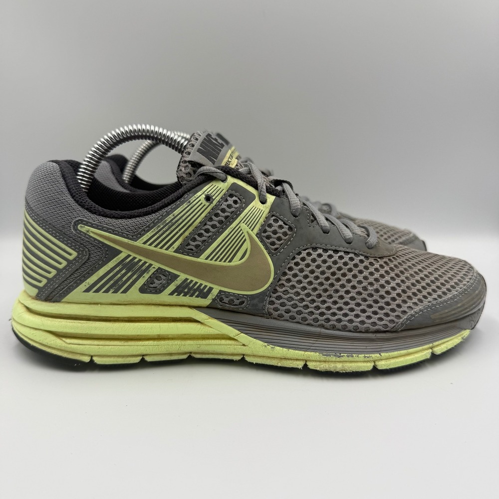 Nike Air Zoom Structure 16 Mens Size 9 Running Shoes Grey Lime Green 599564-003